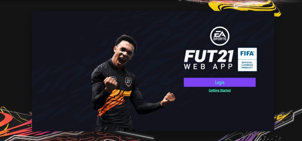 aplicacion web fifa 21 login