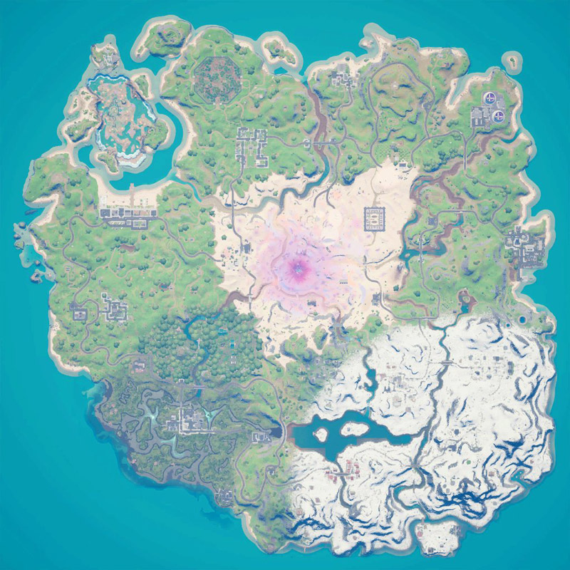 mapa con nieve fortnite parche 15 10