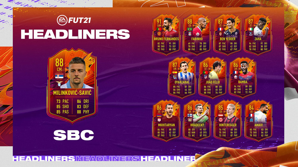 Sergej Milinković Savić headliners sbc