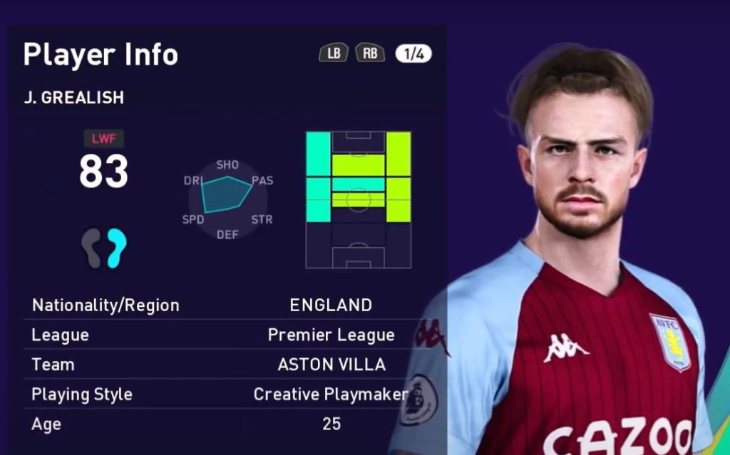 jack grealish dp 4 0 pes 2021