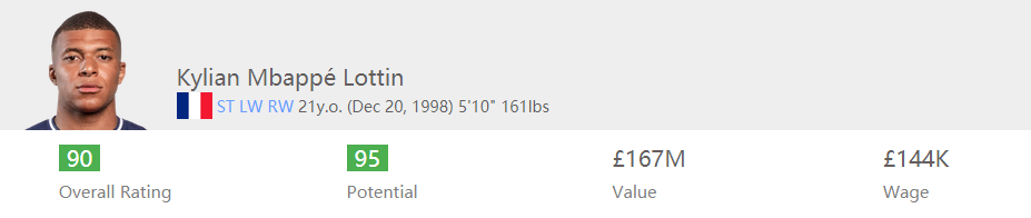 kylian mbappé potencial sofifa feb 2021