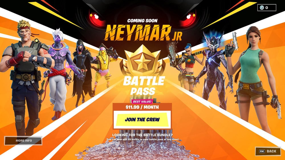 fortnite neymar jr pase de batalla temporada 6