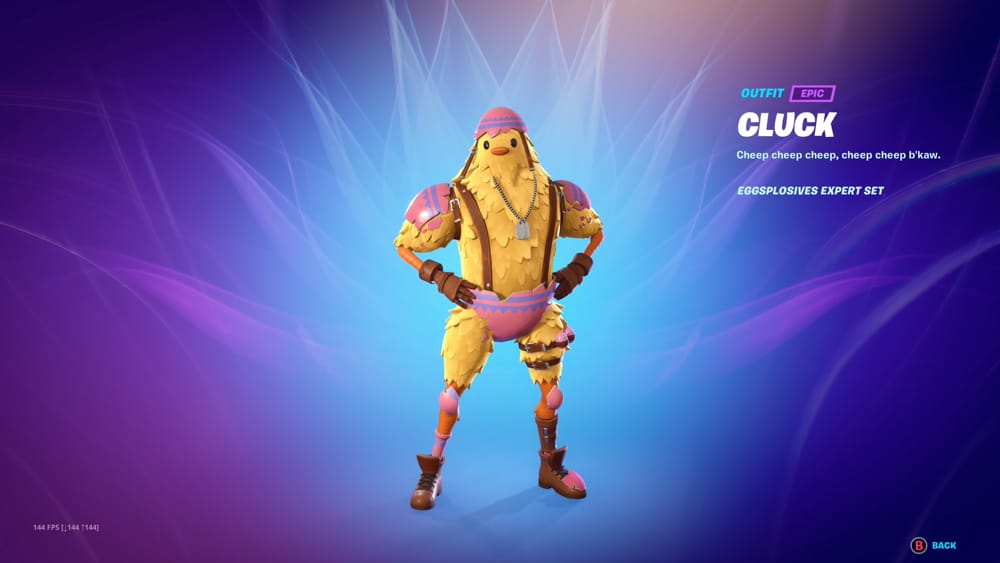 fortnite temporada 6 skin cluck nivel 61