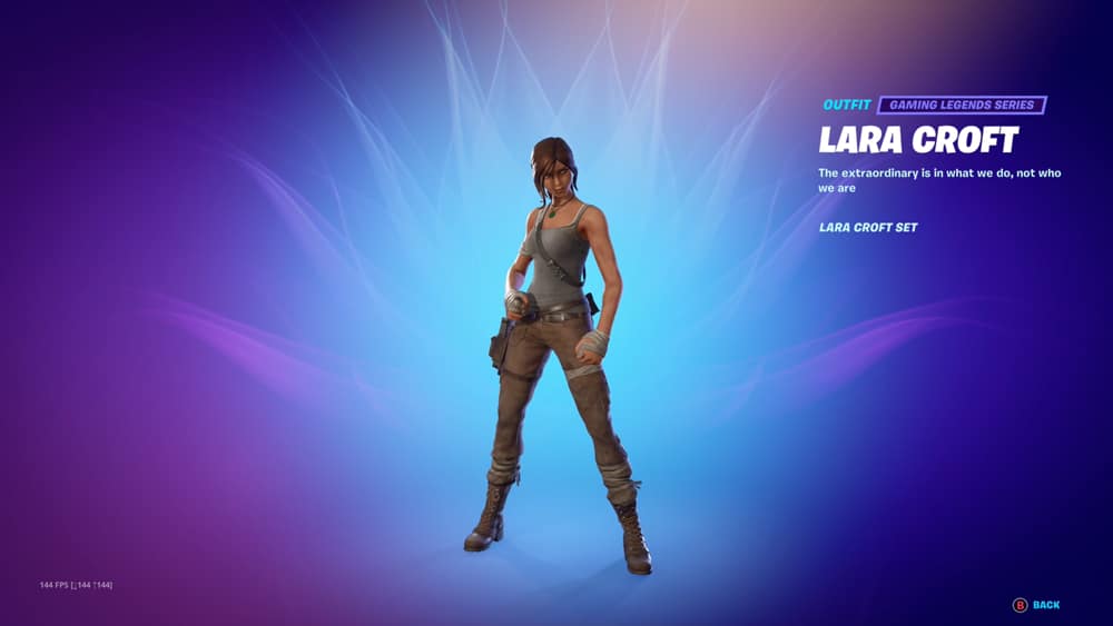 fortnite temporada 6 skin lara croft nivel 15