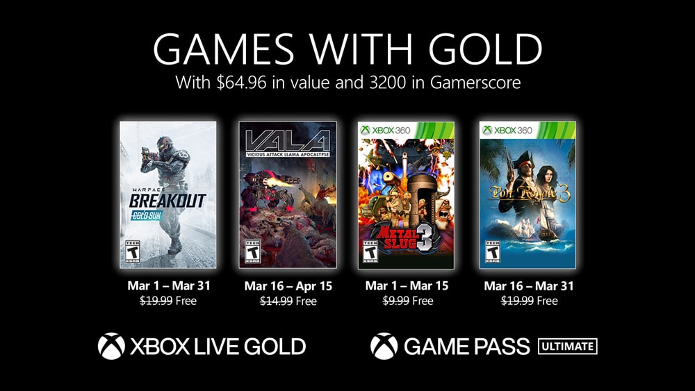 games with gold lista de marzo del 2021