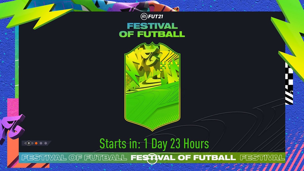 diseño de cartas pantalla de carga festival of futball fifa 21