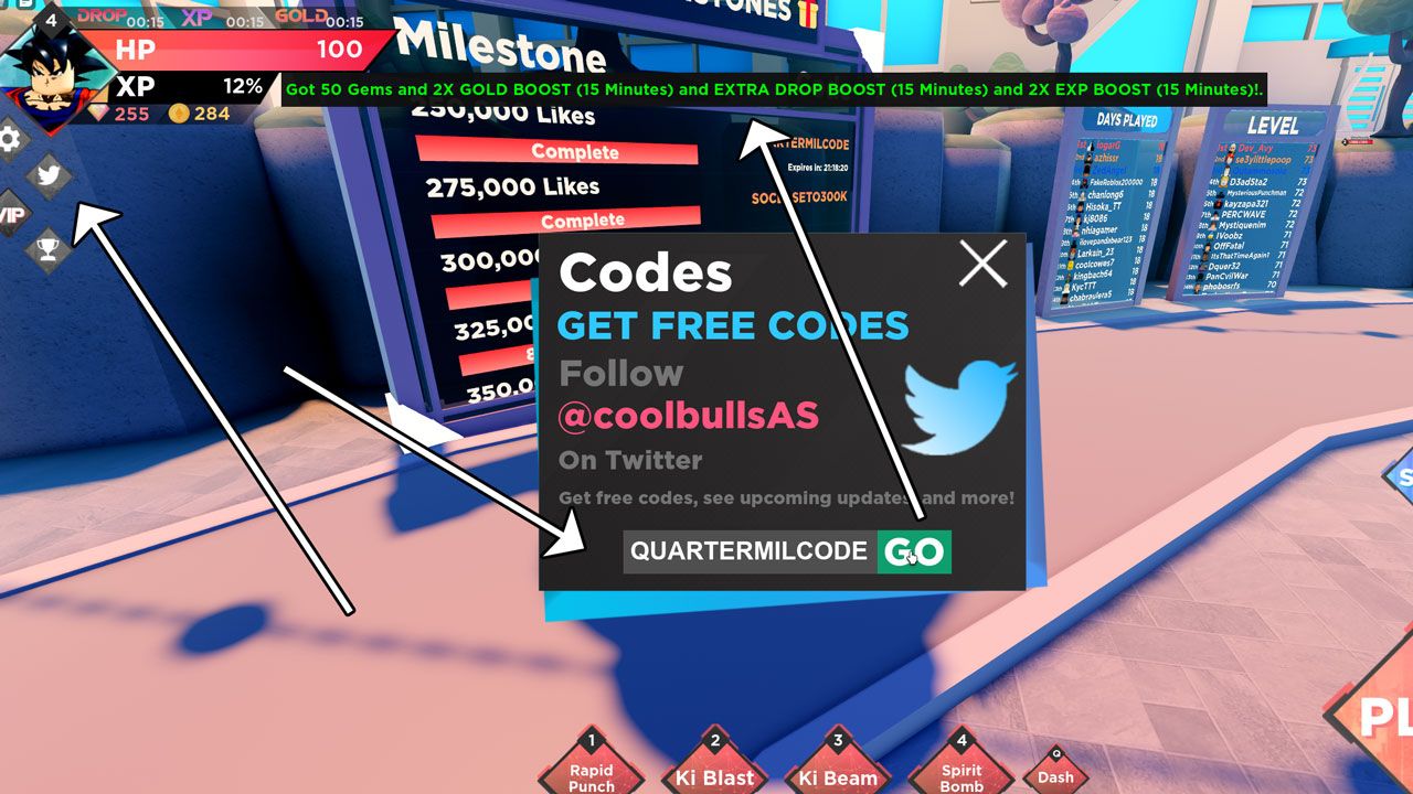 Roblox Anime Dimensions Simulator como canjear