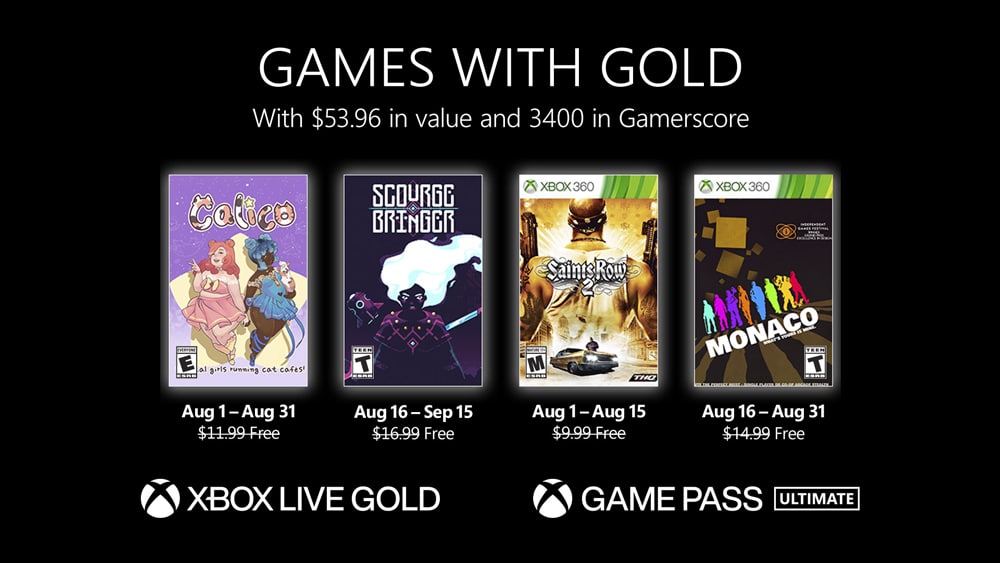 games with gold agosto 2022 juegos revelados