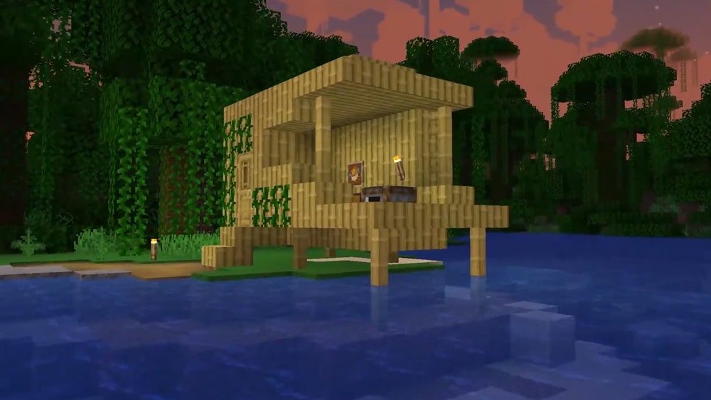 minecraft 1 20 set de madera de bambú