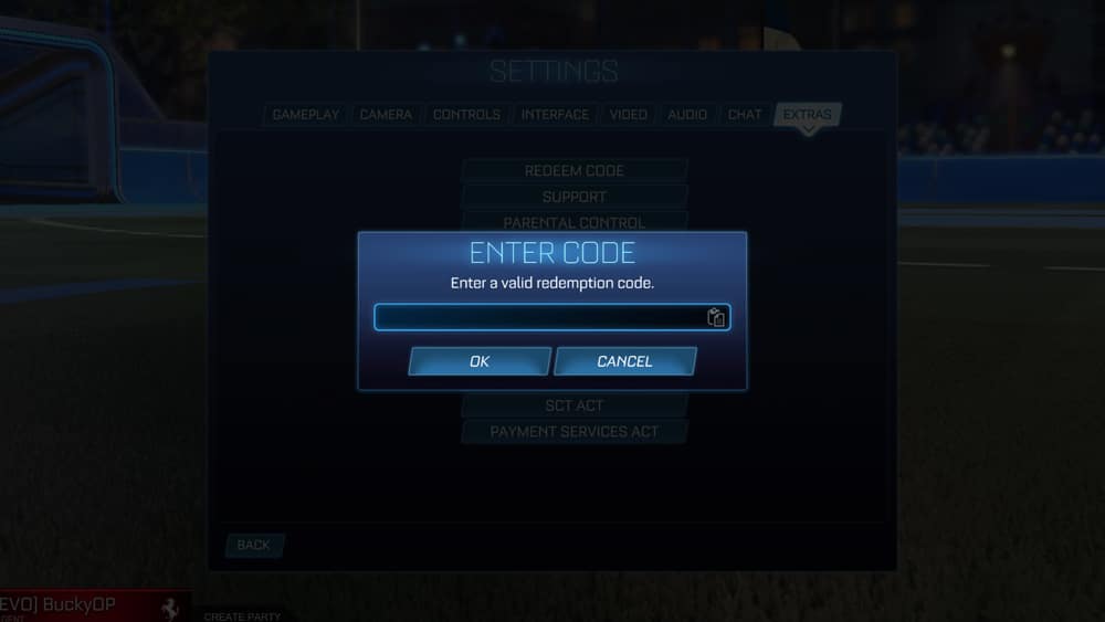 rocket league canjear codigos