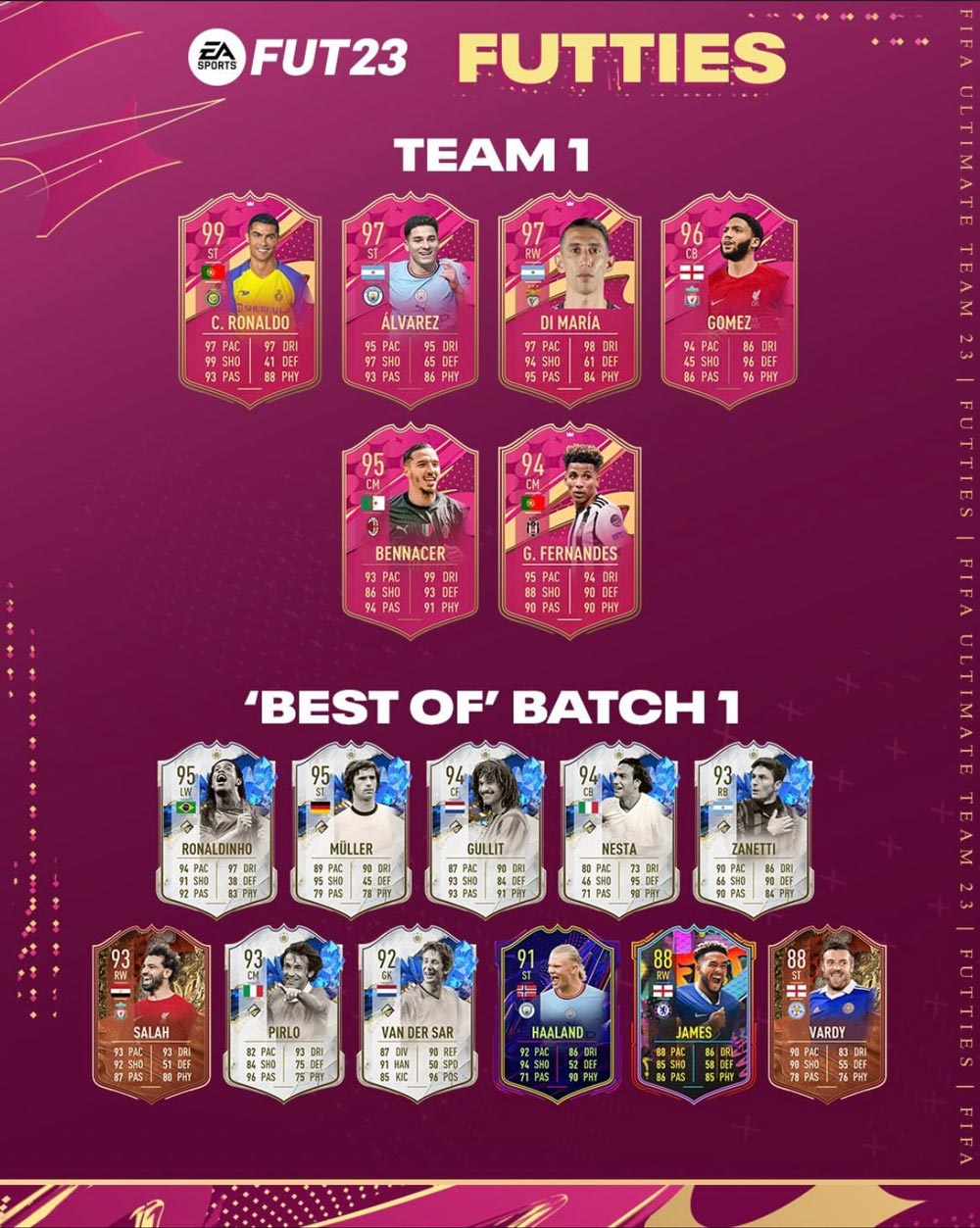 FIFA 23 FUTTIES equipo 1