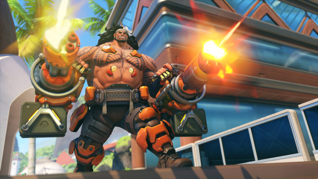 overwatch 2 mauga disparando samoa
