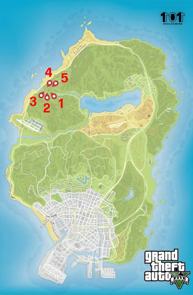 GTA Online mapa pistas yeti investigacion b